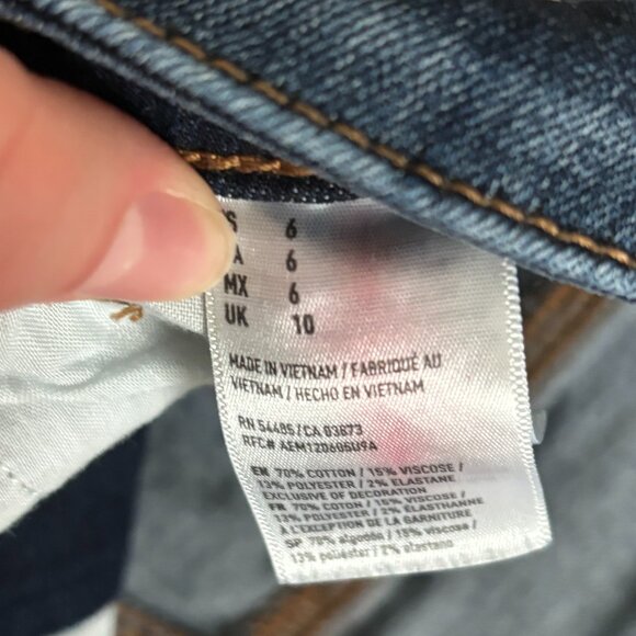 American Eagle Hi-Rise Shortie Jean Shorts - Picture 4 of 6